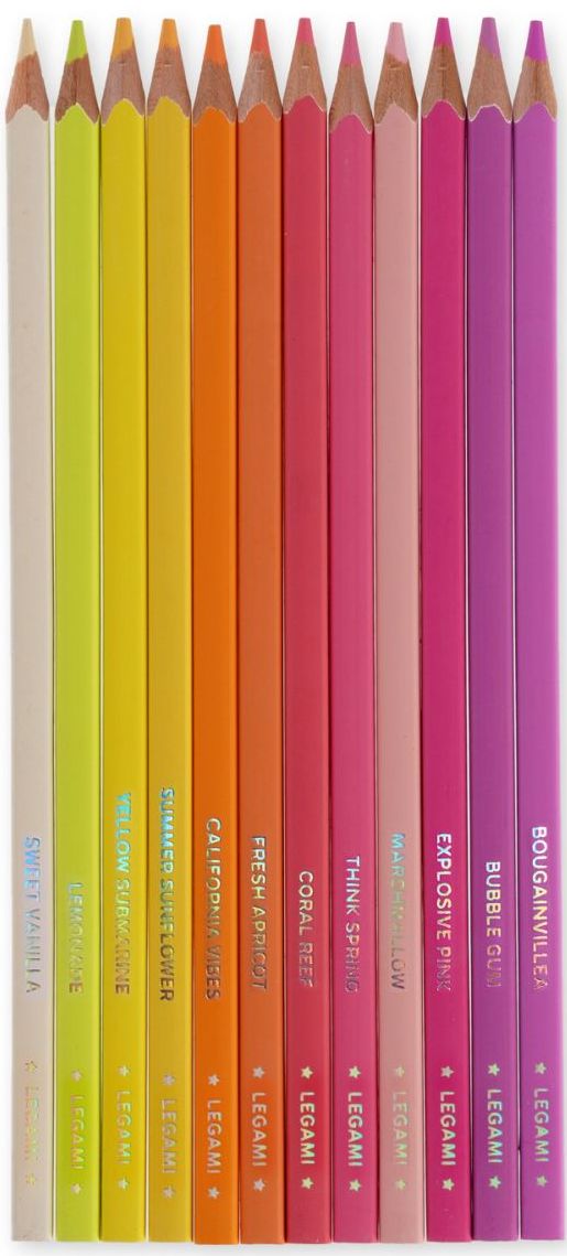 Levně Legami Set Of 12 Colouring Pencils - Live Colourfully - Magenta