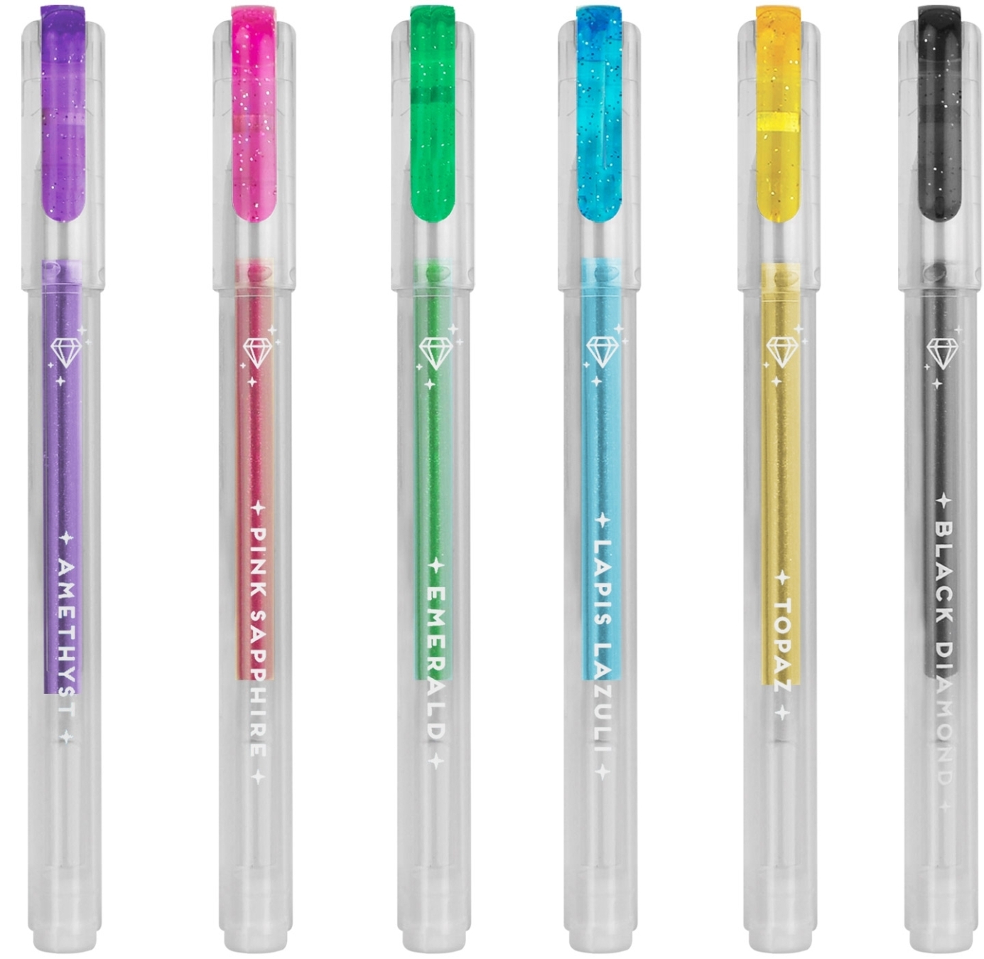 Legami Shine Like A Diamond - Set Of 6 Glitter Mini Gel Pen