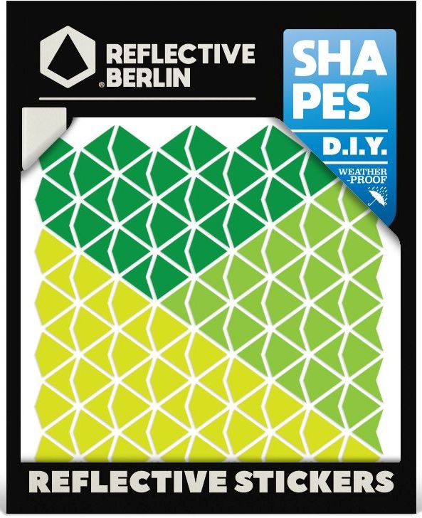 Levně Reflective Berlin Reflective Shapes - Kites & Darts - green
