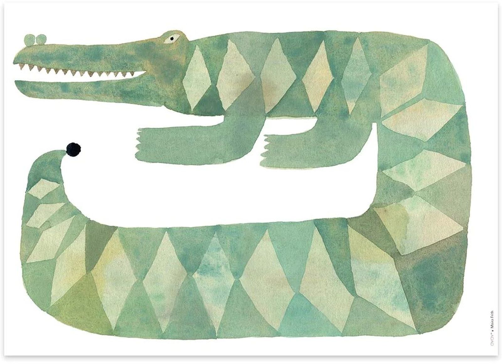 Levně Oyoy mini Plakát - Krokodýl Gustav
