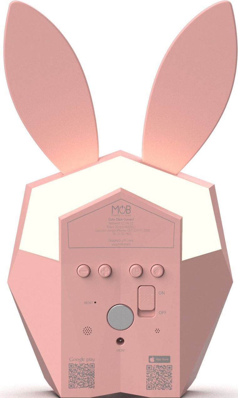 Levně MOB Cutie Clock Connect with app - pink