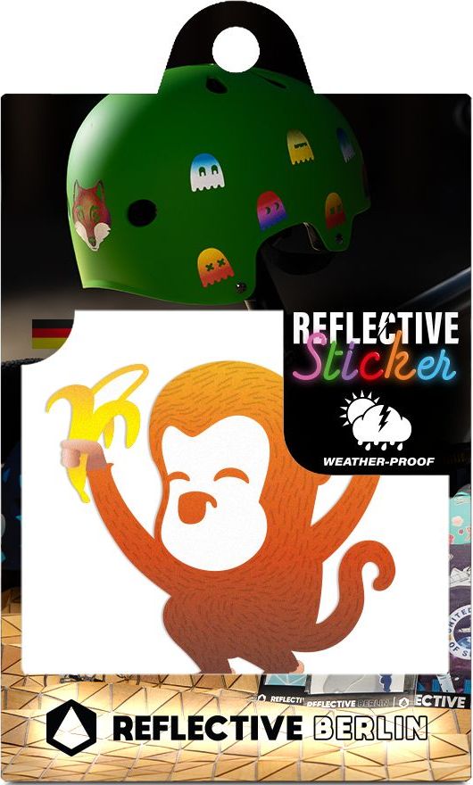 Levně Reflective Berlin Reflective Decals - Monkey - brown