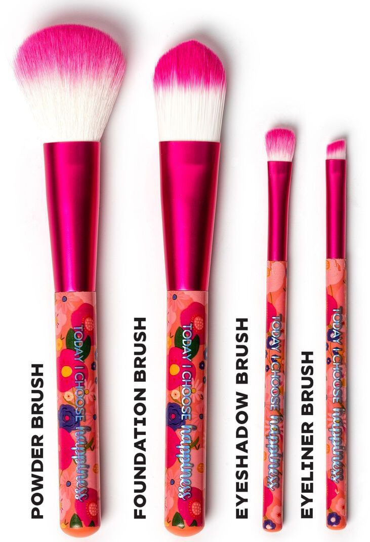 Levně Legami Oh My Glow! - Set Of 4 Makeup Brushes - Flowers