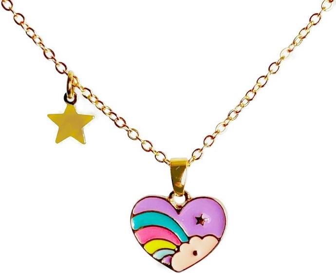 Levně Ella & Monster - necklace rainbow heart