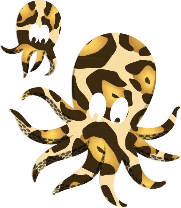 Levně Reflective Berlin Reflective Decals - Octopus - leopard