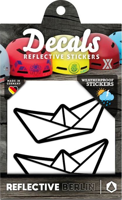 Reflective.Berlin Reflective Decals - OLD Paper Boat - black