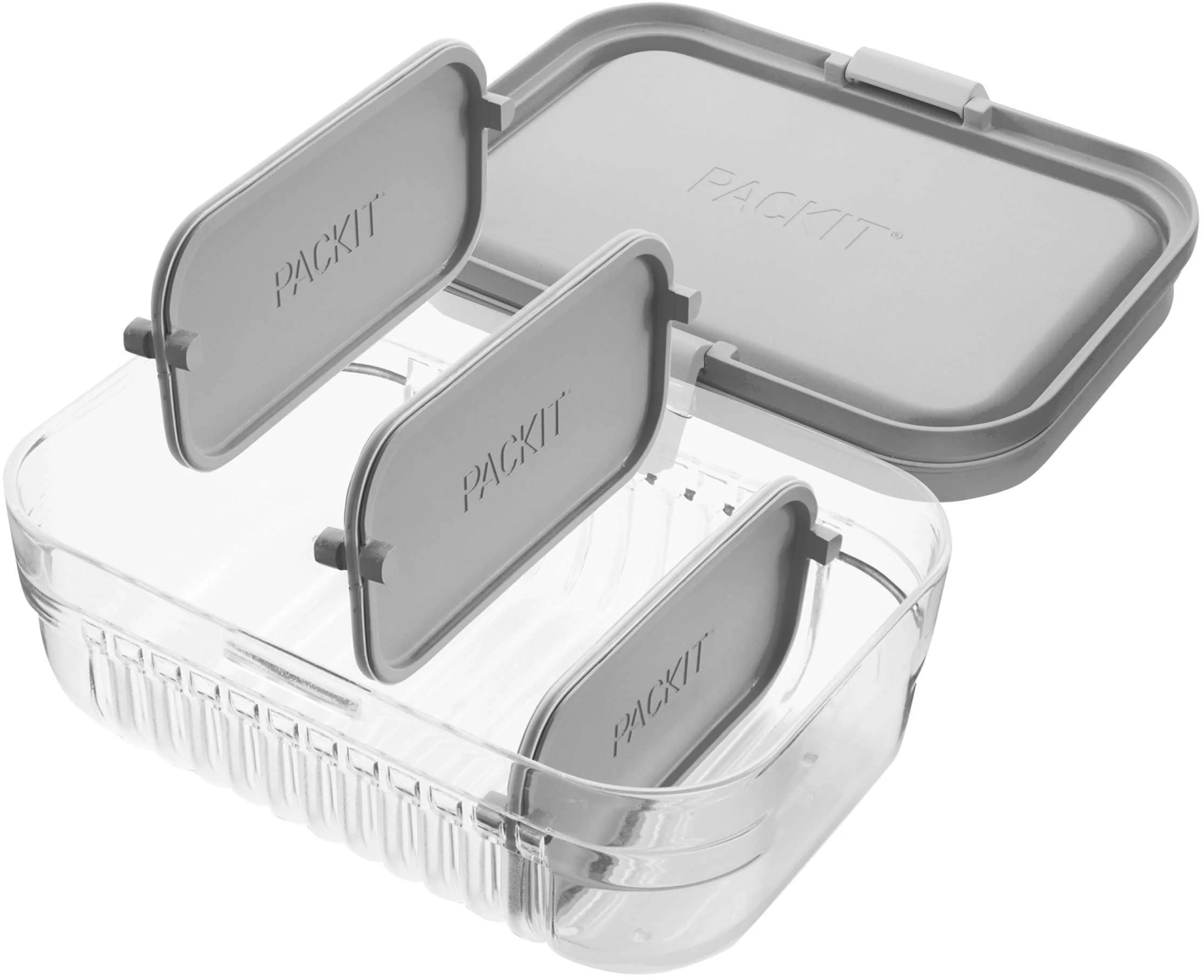 Levně Packit Mod Lunch Bento Box - Steel Grey