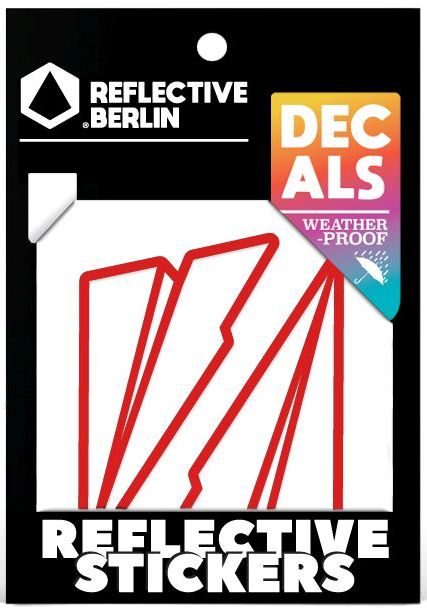 Levně Reflective.Berlin Reflective Decals - Paper Plane - red