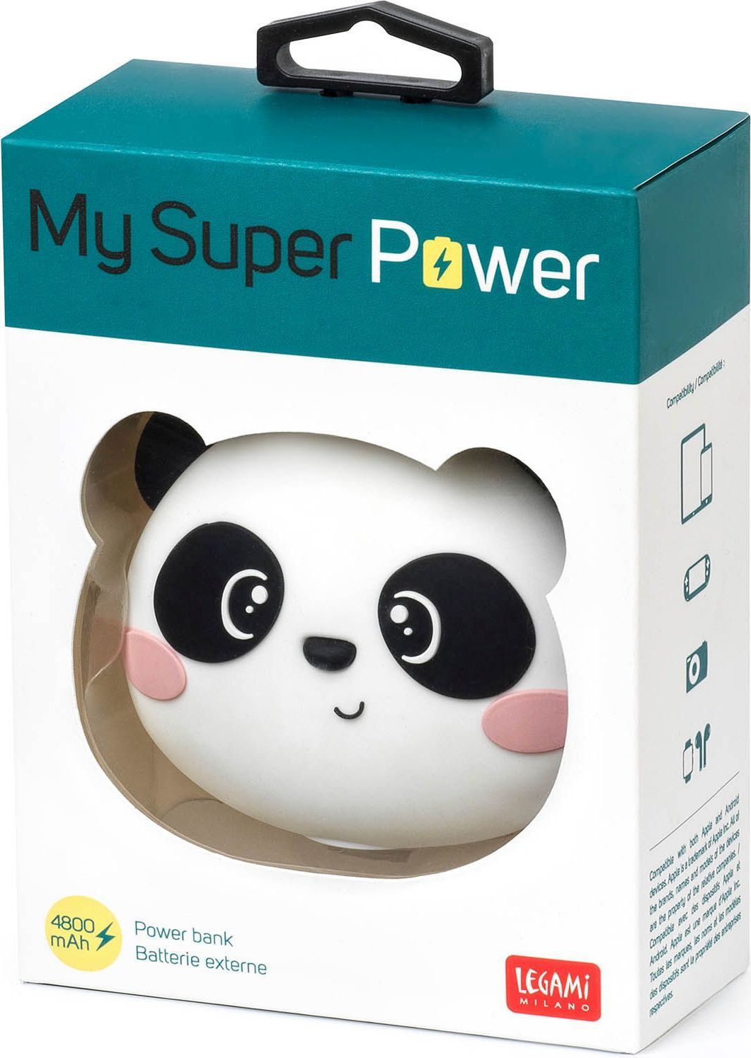Legami My Super Power_4800 Mah - Power Bank - Panda