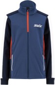 Dětská běžkařská bunda Swix Cross jacket Jr - Lake Blue
