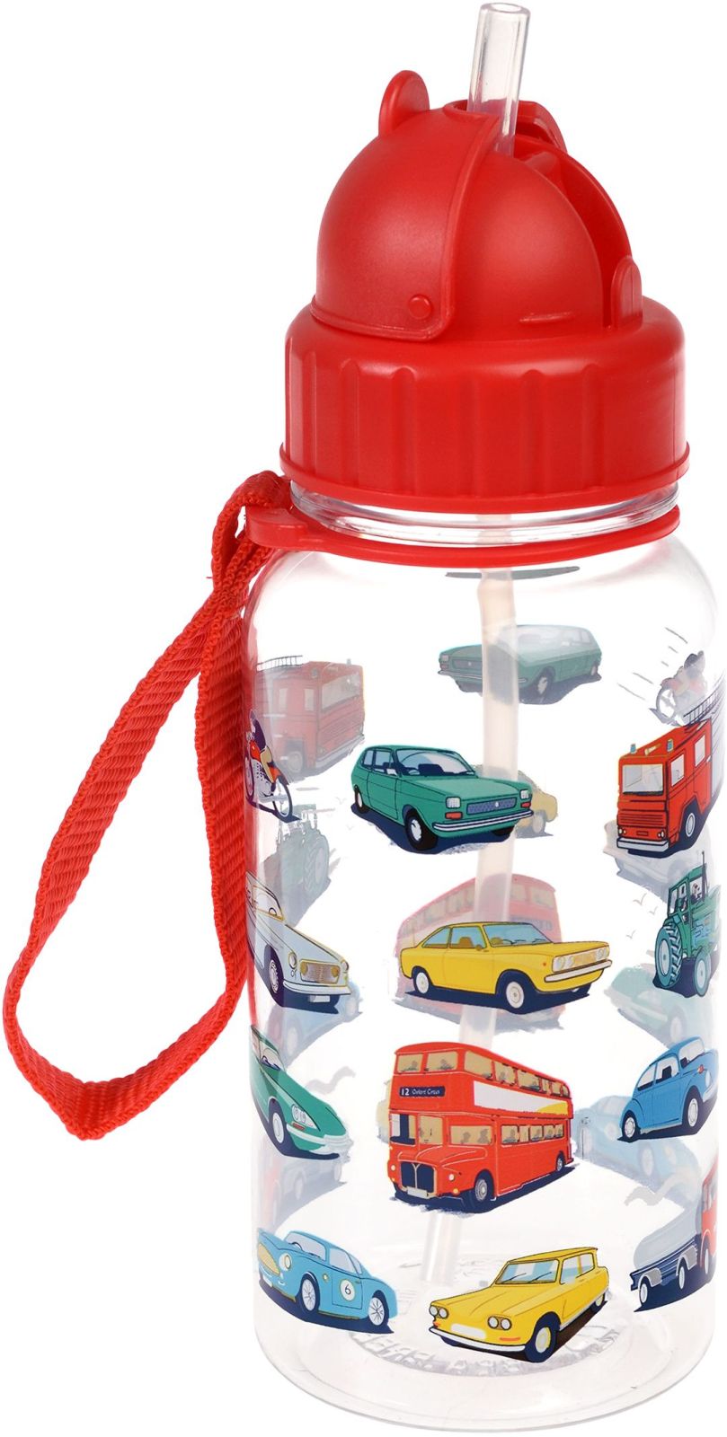 Rex London Children's water bottle with straw 500 ml - Road Trip
