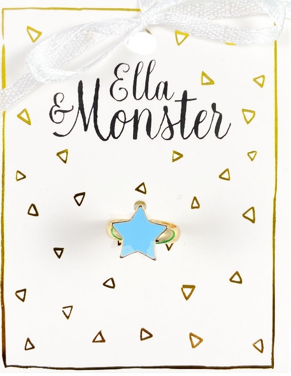 Ella & Monster - blue star ring