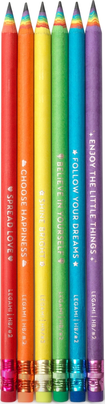 Legami Happiness For Every Day - Set Of 6 Hb Graphite Pencils