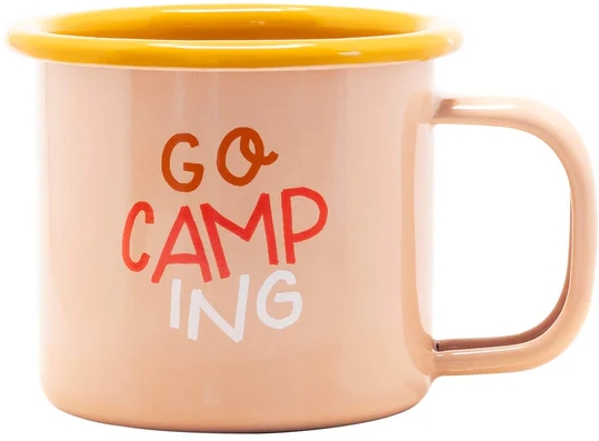 Roadtyping Small Enamel Mug Go Camping