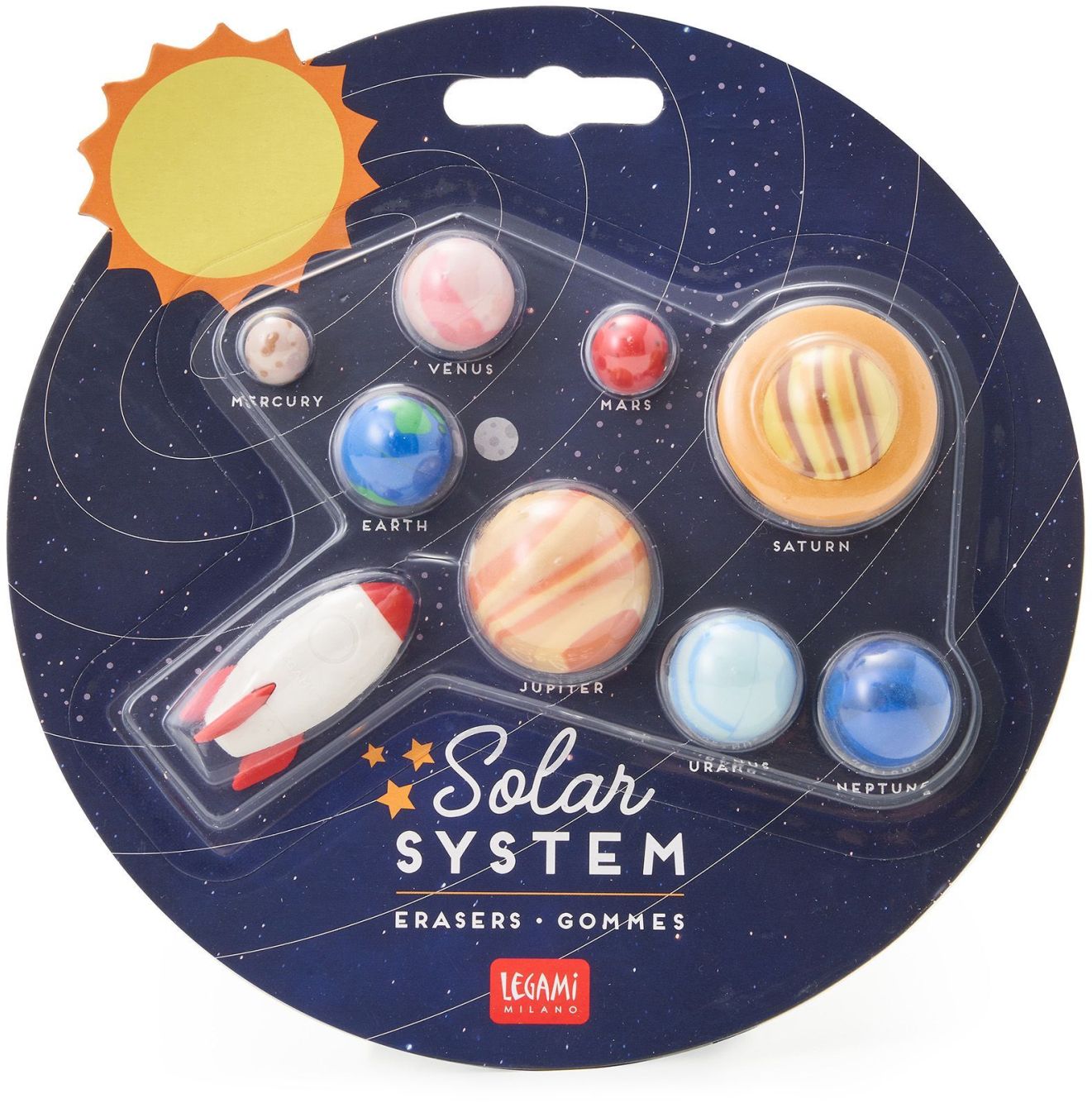 Levně Legami Solar System - Set Of 9 Erasers