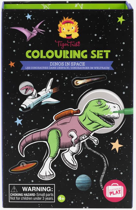 Levně Tiger Tribe Colouring Set - Dinos In Space