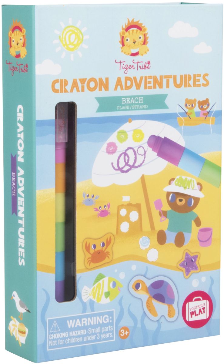 Levně Tiger Tribe Dobrodružné listy s aktivitami Crayon Adventures - Beach