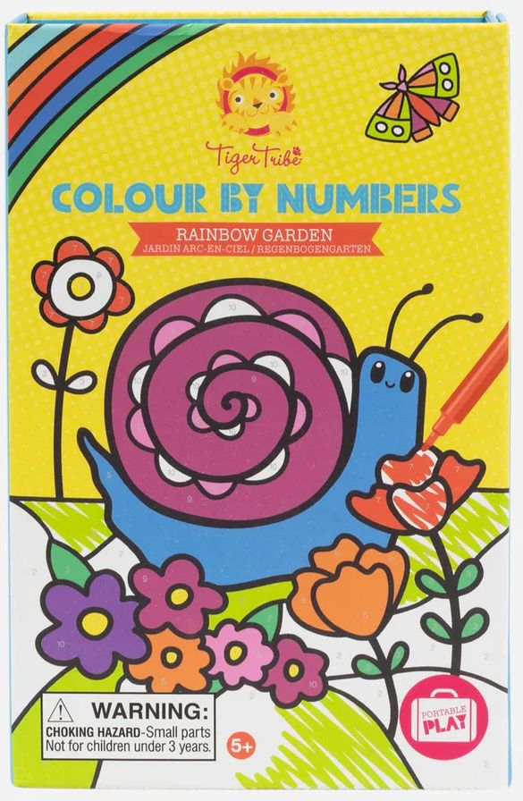 Levně Tiger Tribe Colour By Numbers - Rainbow Garden