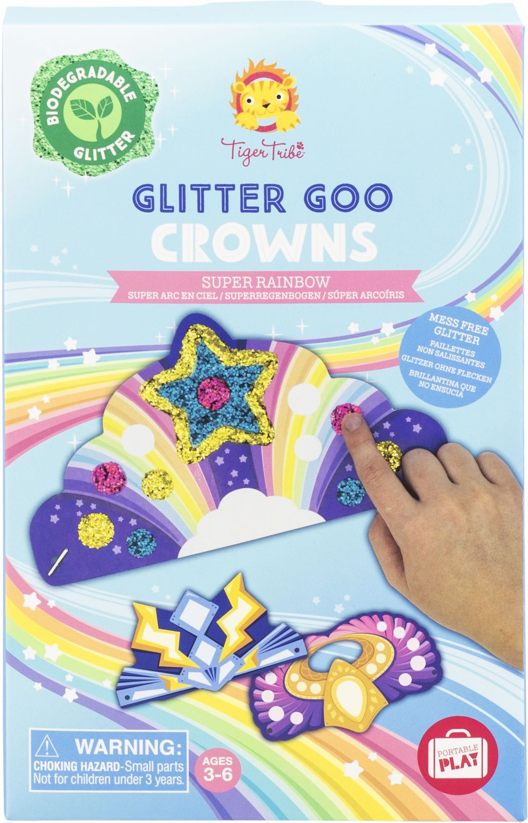 Levně Tiger Tribe Kreativní sada Glitter Goo Crowns - Super Rainbow