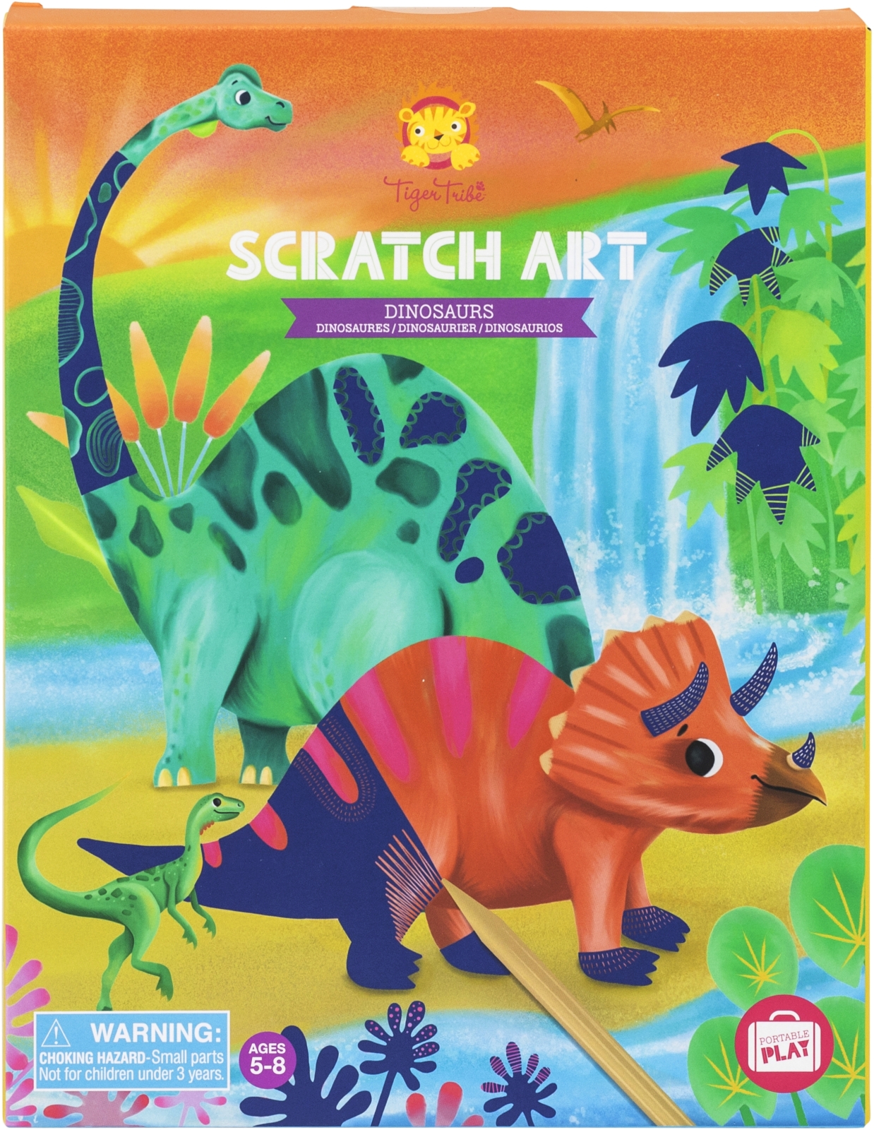 Tiger Tribe Vyškrabávací omalovánky Scratch Art - Dinosaurs