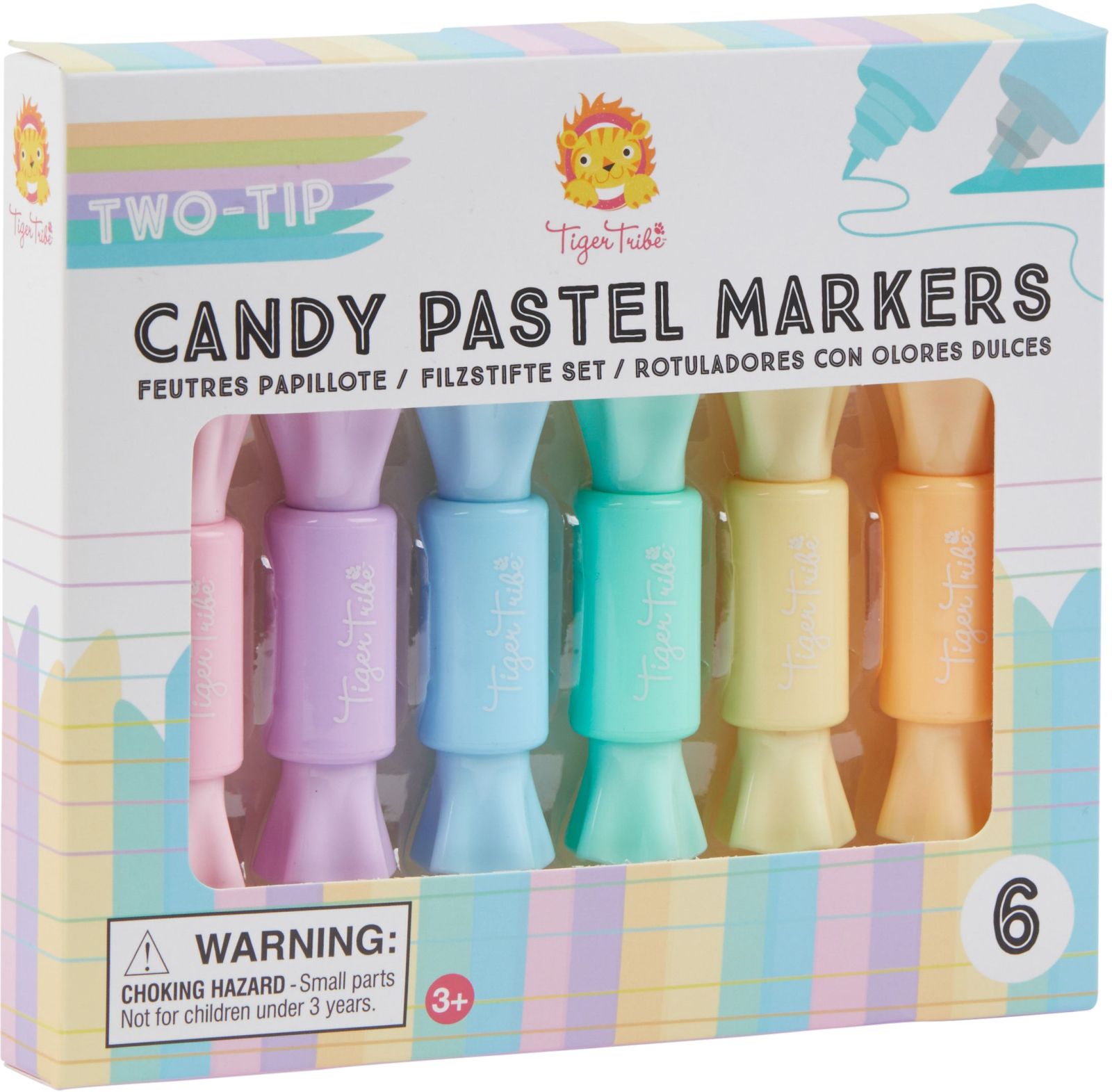 Levně Tiger Tribe Sada fixů Two Tip Candy Pastel Markers