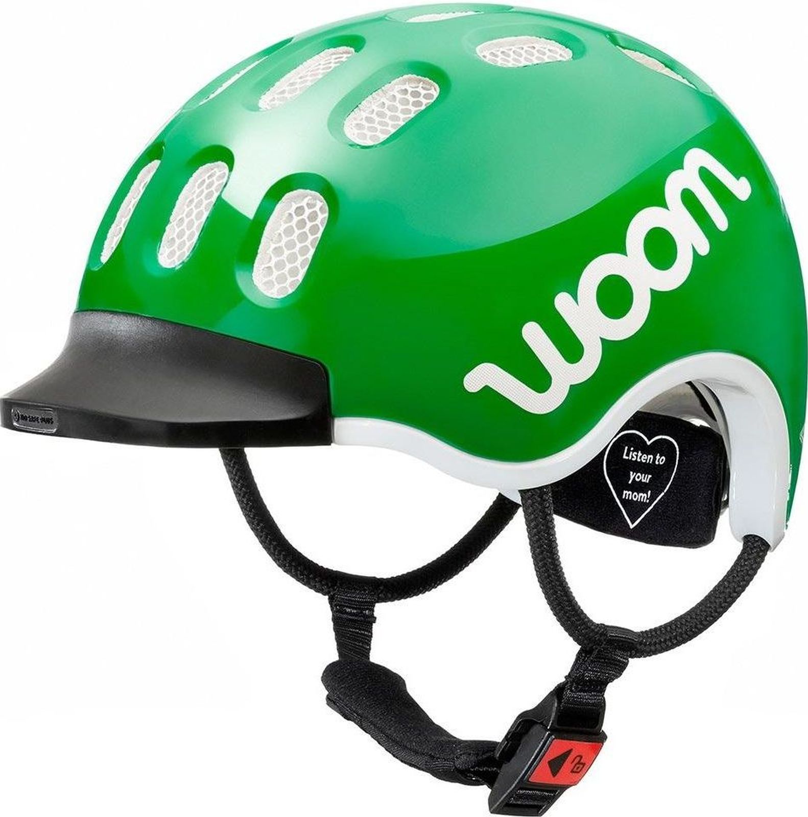 Dětská cyklistická helma Woom - zelená M (53-56) 2022