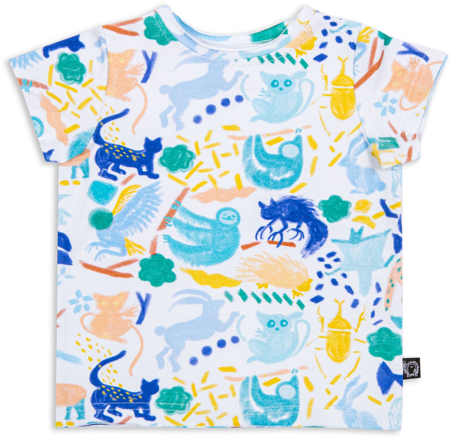 Levně Dětské triko Wouki Inu - jungle blue 104